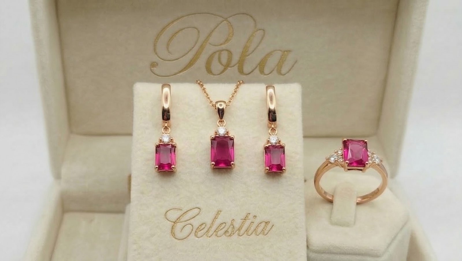Fine silver jewelry: Celestia collection featuring bespoke ruby rings and sapphire rings